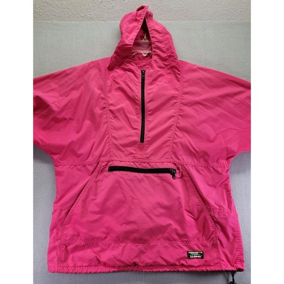 L.L. Bean Jackets & Blazers - VINTAGE LL Bean Jacket Womens Large Pink Anorak Hooded Windbreaker‎ Made In USA